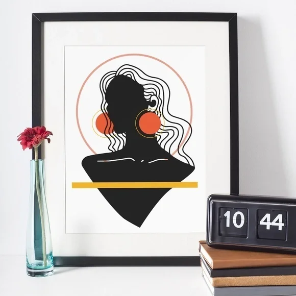 Modern Abstract Woman Wall Art Print Unframed - Picture 2 of 10